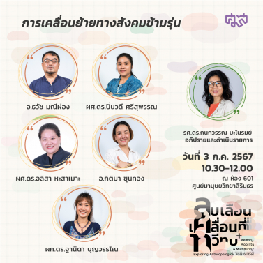 EP.4 | 3B02 - ประชุมวิชาการมานุษยวิทยา 67 หัวข้อ ลบเลือน เคลื่อนที่ ทวีทบ Memory Mobility and Multiplicity Exploring Anthropological Possibilities